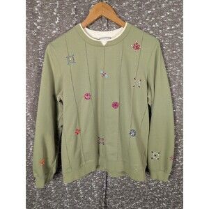 Vintage‎ Napa Valley Green Embroidered Crewneck Women's Large